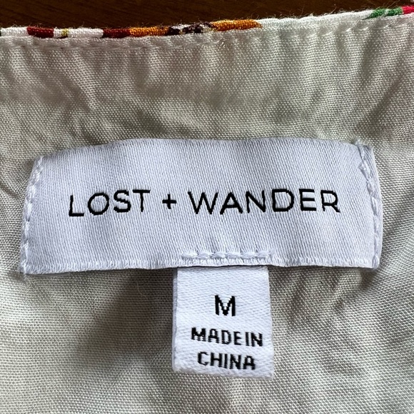 Lost + Wander Renee Floral Crop Top long sleeve flower belly shirt hippy boho - Picture 7 of 8